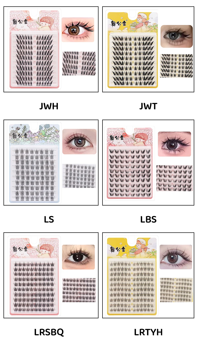 10-reihige einzelne Wimpern zum Selbermachen zu Hause, Wimpernverlängerungs-Cluster, Großhandel mit natürlichen Make-up-Wimpern – Detail 9