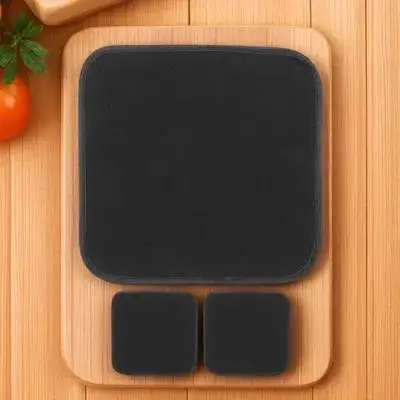 

3pcs Microfiber Cleaning Pad Black Multiuse Cleaner Bowling Tool Polishing Towel Dust Removal Smooth Finish Entertainment