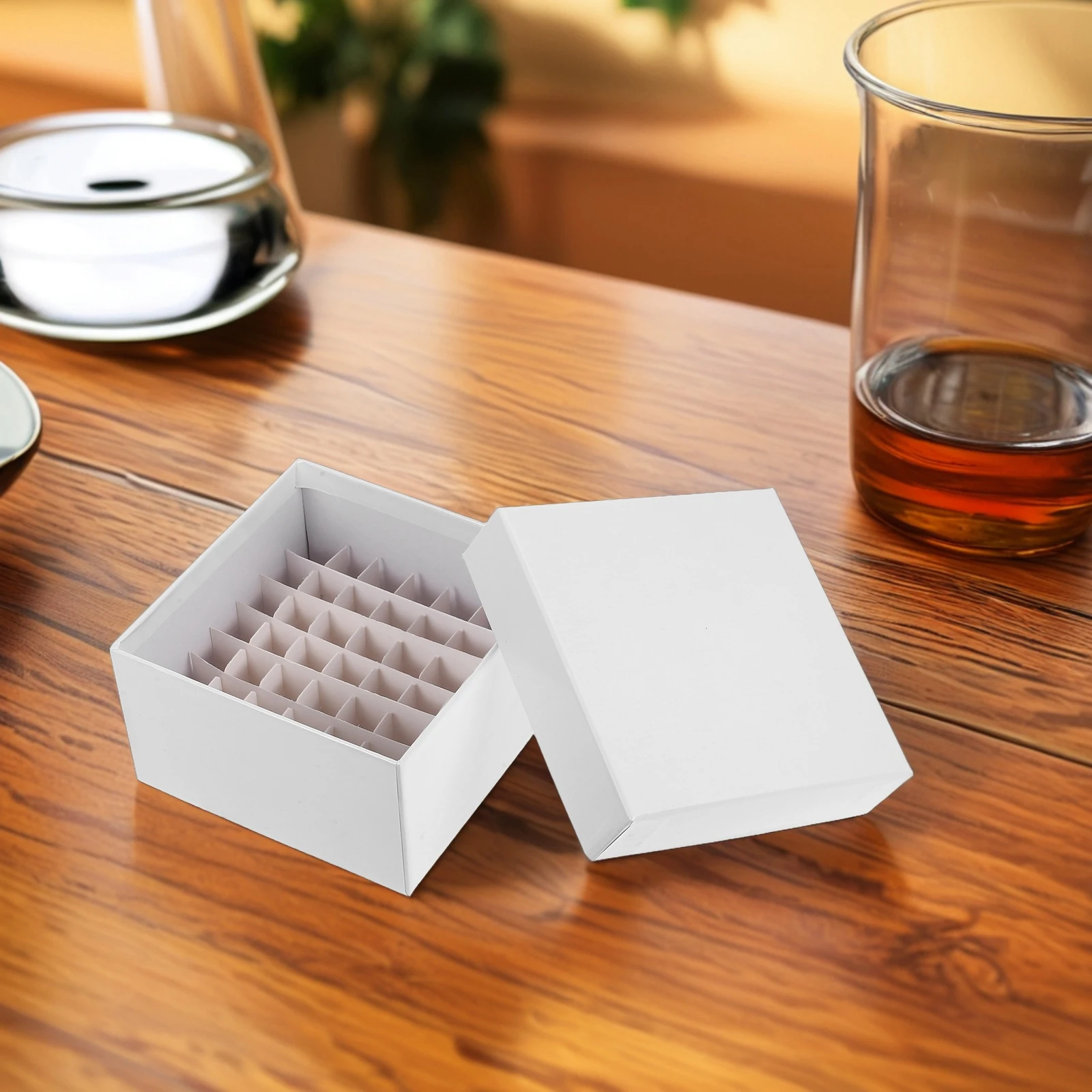 

Tube Box Paper Storage Containers Freezer Lidded Bins White Sample Holder Lab Equipment Teaching Supplies