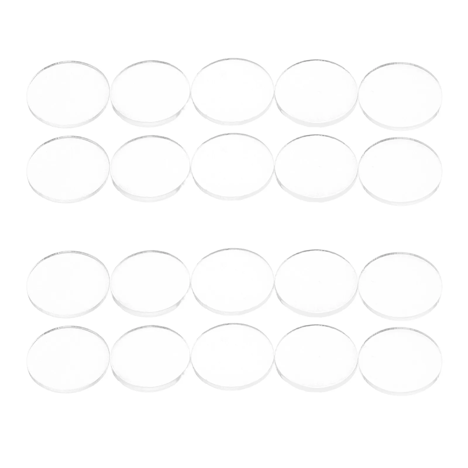 20Pcs Transparent Pool Ferrule Tip Pads 0.53 Inch Plastic Separating Disc Replacement Spare Part for Snooker Cue Repair