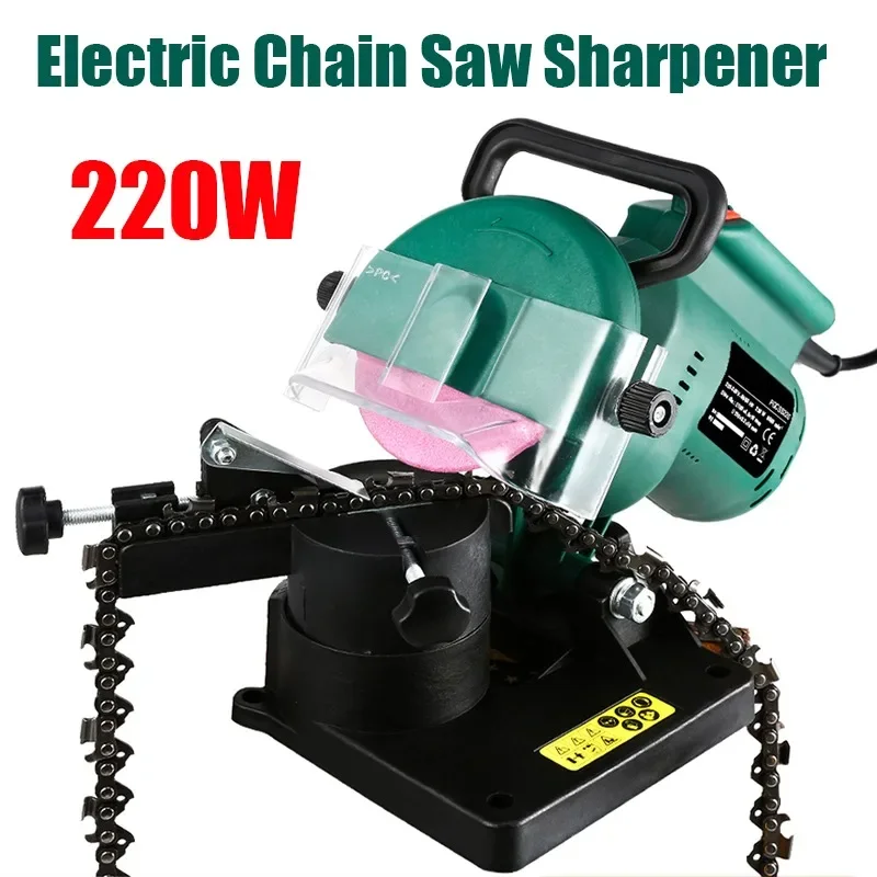 Electric Chain Saw Sharpener 220W Chain Grinder 100mm Machine for Grinding Chains Portable Electric Chainsaw Sharpener