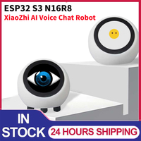 DeepSeek XiaoZhi AI Voice Chat Robot 1.28-inch Round LCD Creen N16R8 Development Board Astronaut Clock for PC Desktop Ornament