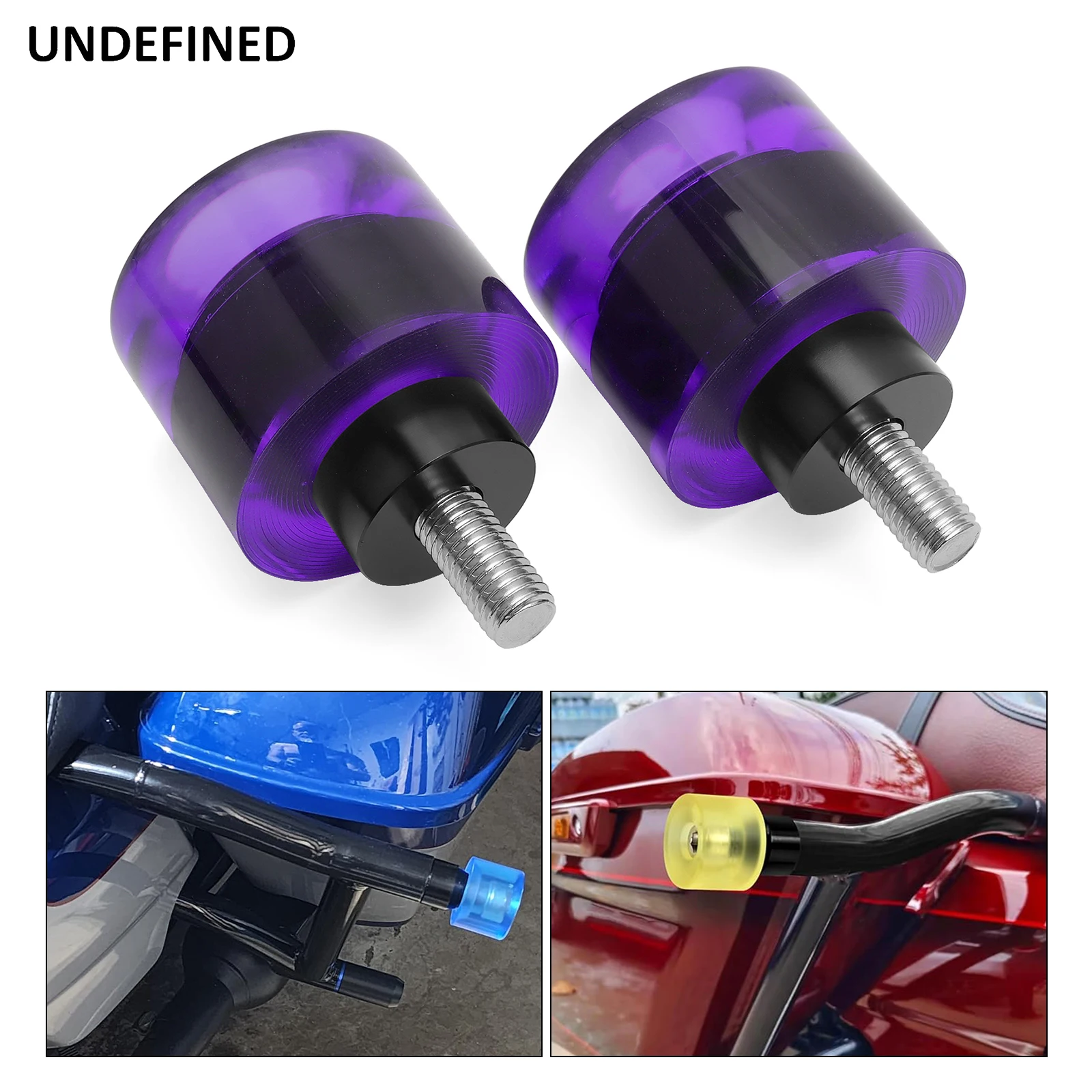 1 paire de boule de protection de barre de sécurité, protection de moteur de moto, sac de selle, boule de pare-chocs M12 pour Harley Touring Softail Sportster XL Dyna