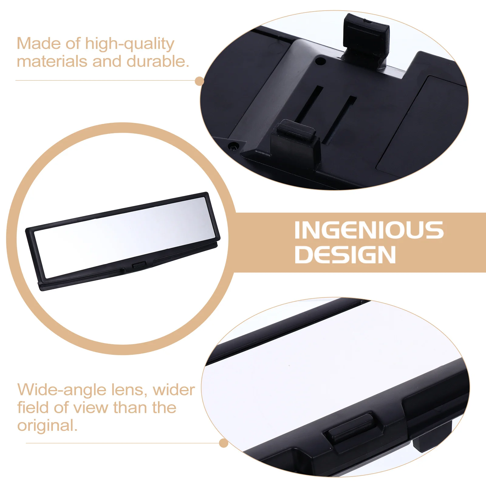 

Universal Auto LED Rear View Mirror Wide Angle Car Interior Accessory Simple Design Practical Replacement LED Rear View Mirror