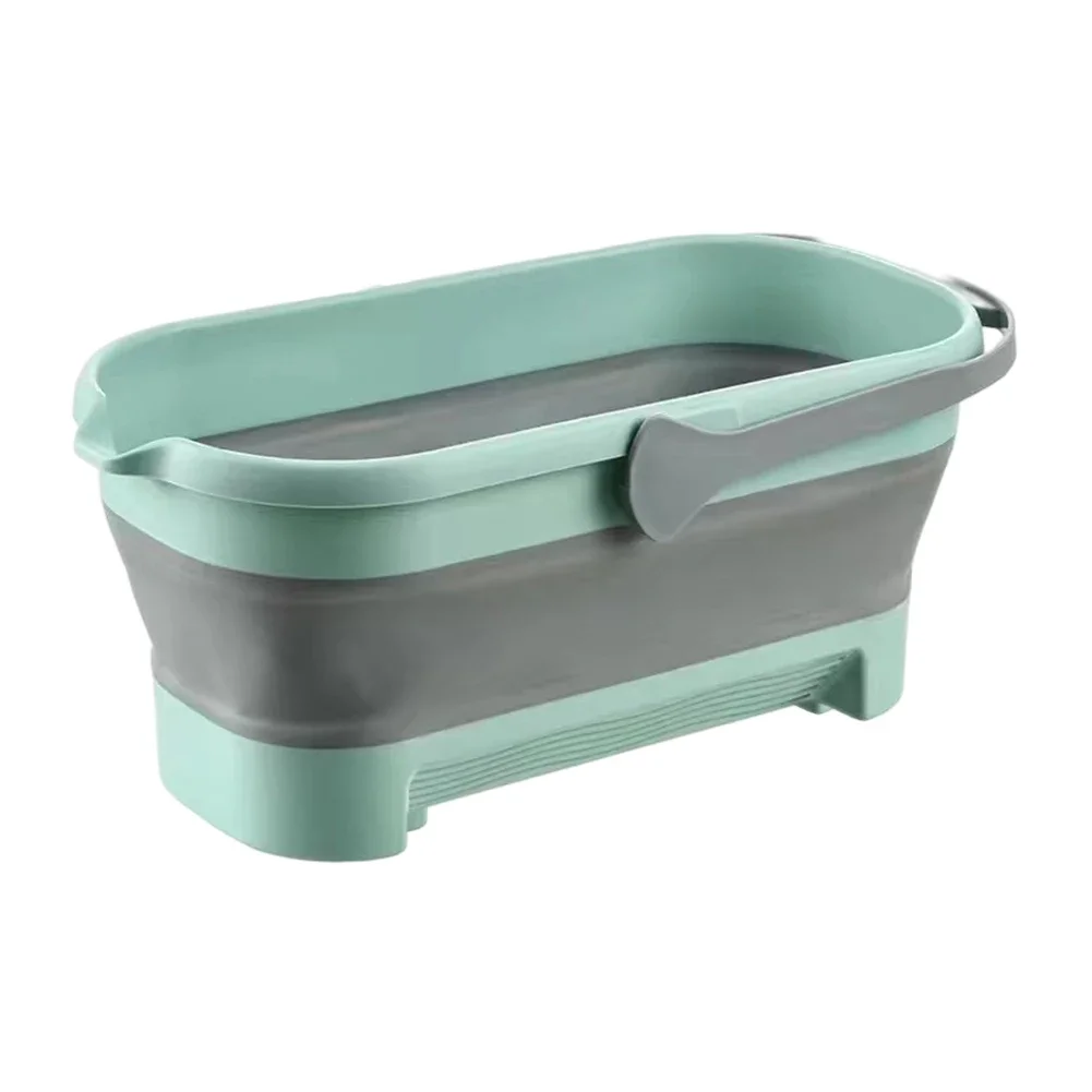 Rectangular Handy Baskets with Handle Plastic Washing Basin Space-Saving Large Capacity Foldable Anti-Slip for Kitchen Bathroom