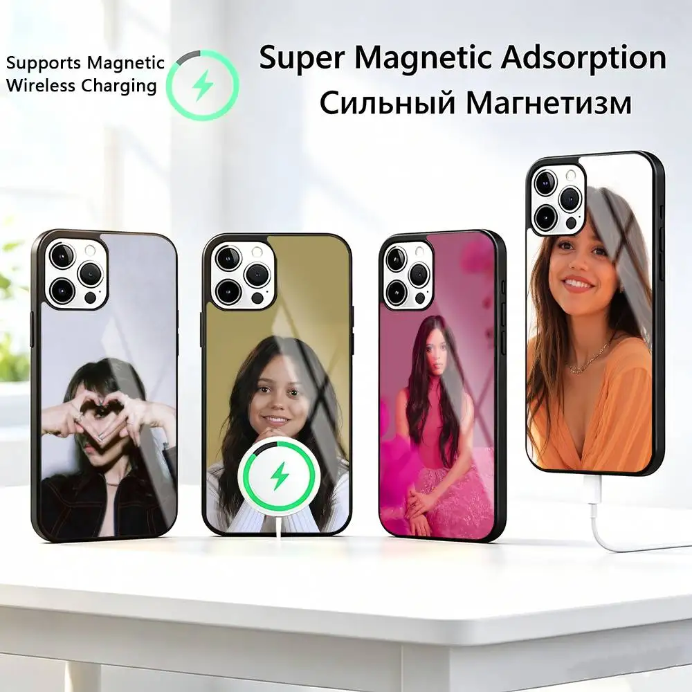 

Jenna Ortega-a Phone Case For iPhone17,16,15,14,13,12,11 Plus,Pro Allows magnetic wireless charging