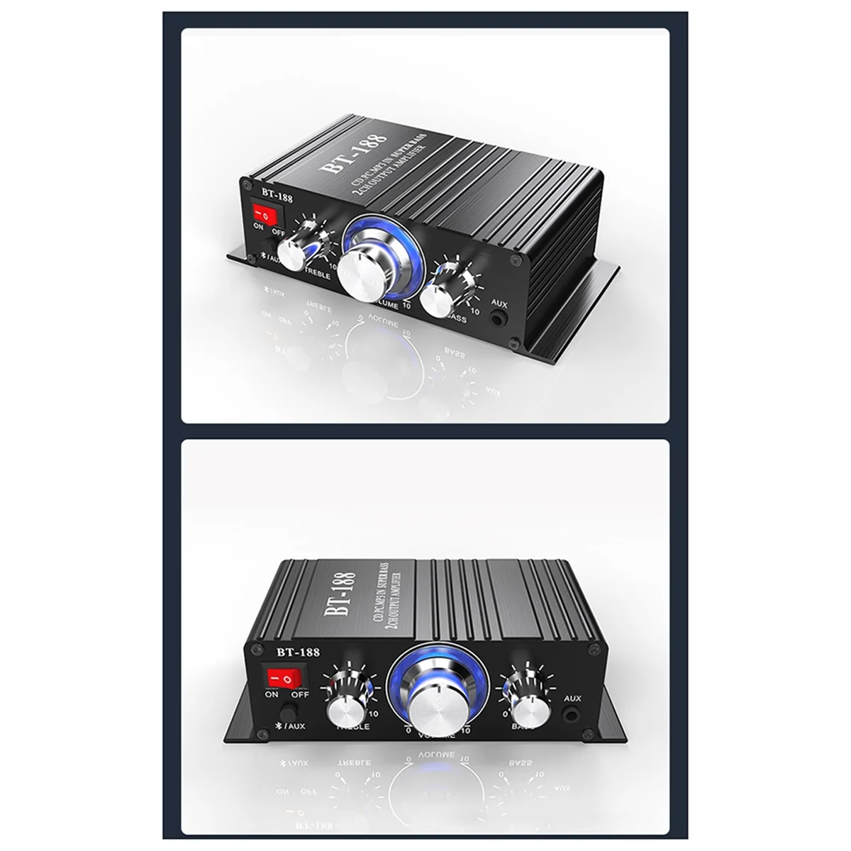 BT-188 Digital Bluetooth Amplifier Mini 2-Channel Output Home Computer Audio Amplifier 12V Car&A78P