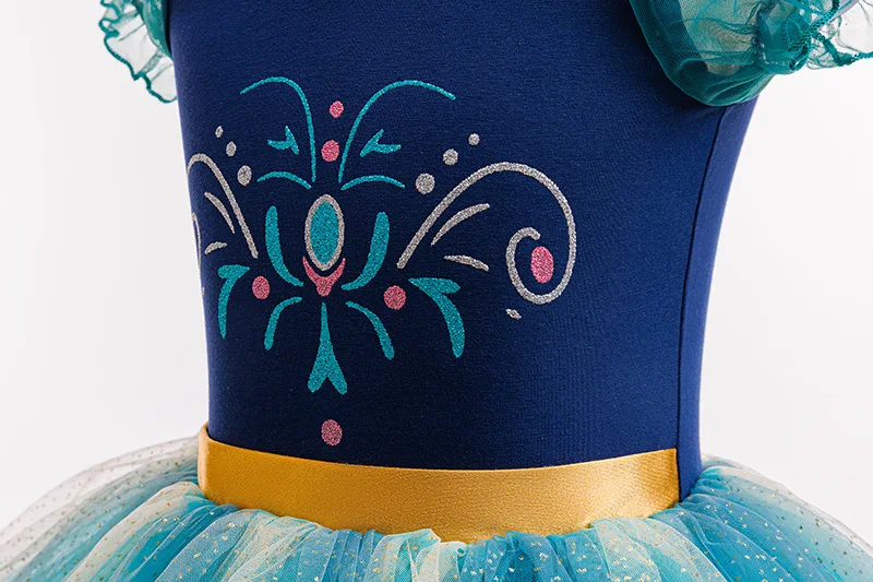 Mädchen Kurzarm-Ballett-Tutu-Kleid Kinder Tüll-Tanzkleid Prinzessinnen-Themenkostüm Bühnenoutfit – Detail 19