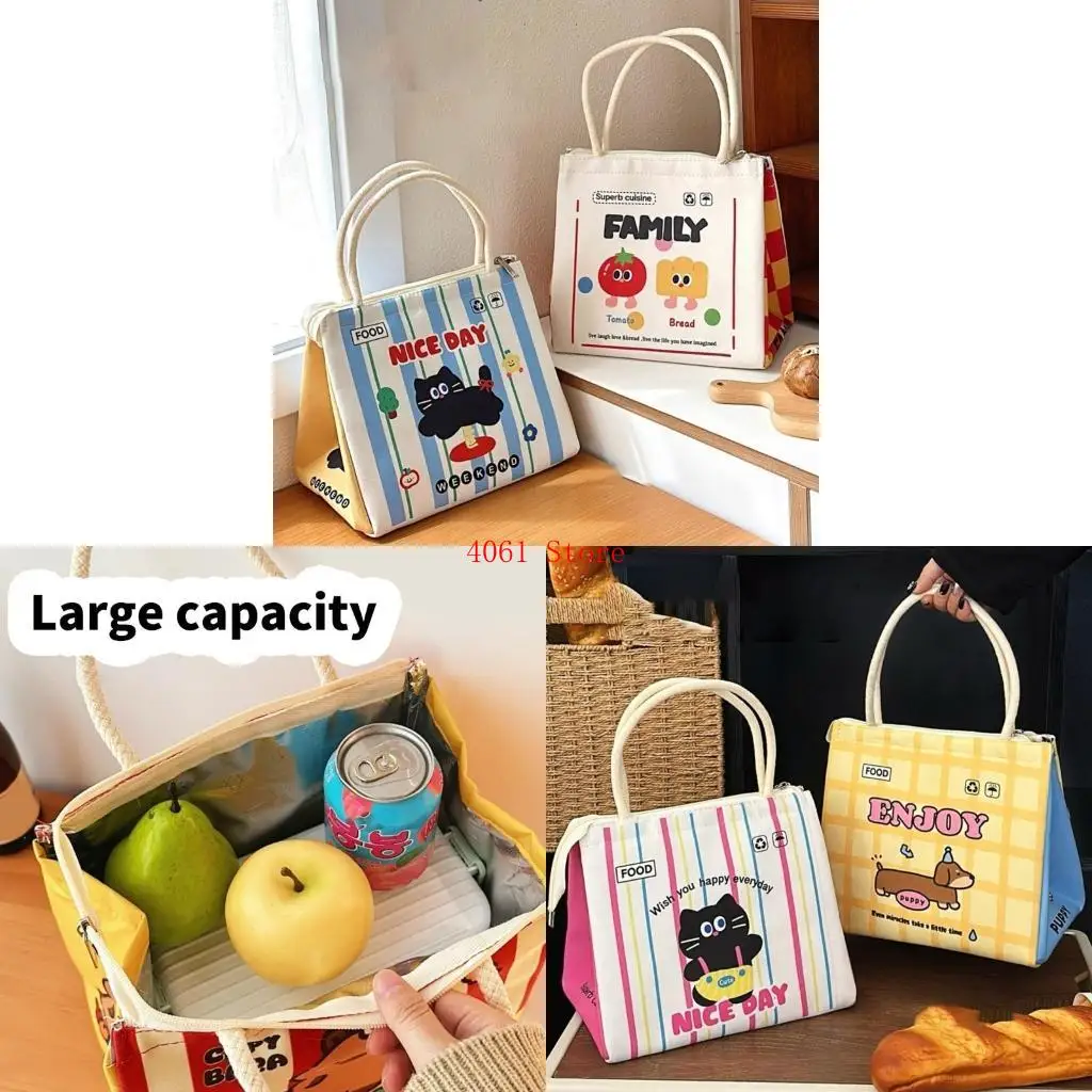

Lunch Box Insulated Lunch Bag Lovely Cartoon Capybara Coolers Bag Easy to Carry Leakproof Lunch Case for Travel