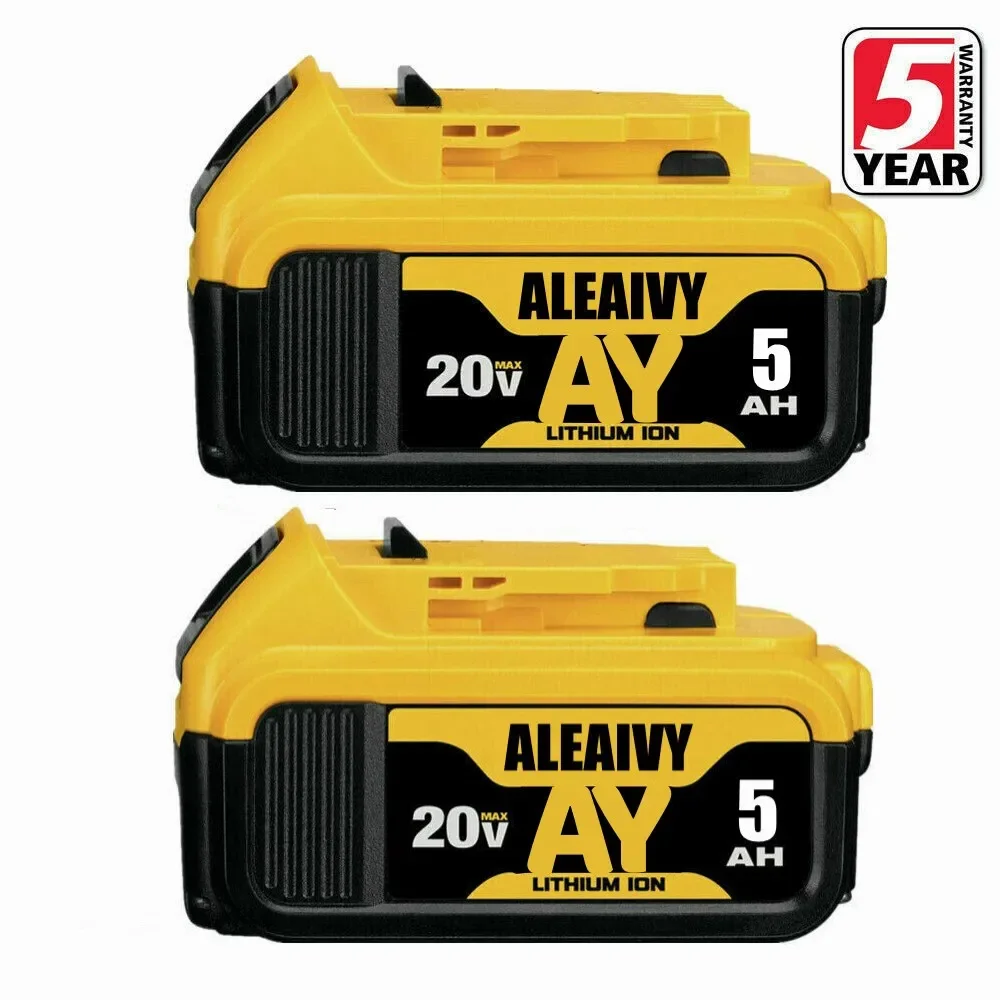 

1-3 Pieces 20V 5.0Ah/6.0Ah/8.0Ah Replacement Li-ion Battery for DeWalt MAX Fits DCB205 DCB200 DCB201 DCB203 Power Tool Batteries