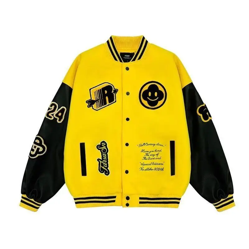 

Свободное мужское джинто 2024, весенне-осенняя уличная одежда, Гонконгское повседневное пальто, тренд High Street, Harajuku, корейская версия