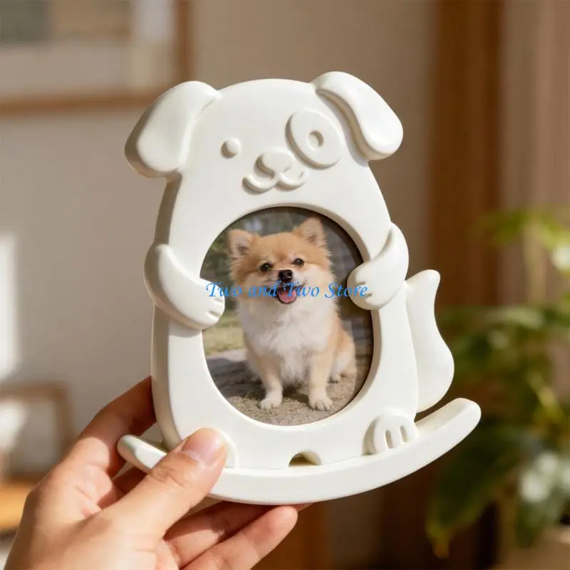 HX6F Flexible Silicone Craft Mold for Picture Frames With Rocking Base Desktop Ornament Mould Jewelry Tool