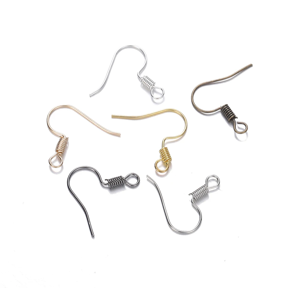 100 Cái Nhiều Màu Kim Loại Đơn Giản Earing Móc Earing Khóa Cổng Kết Nối Cho DIY Ráy Tai Trang Sức Mặt Dây Chuyền Làm Phụ Kiện Phát Hiện