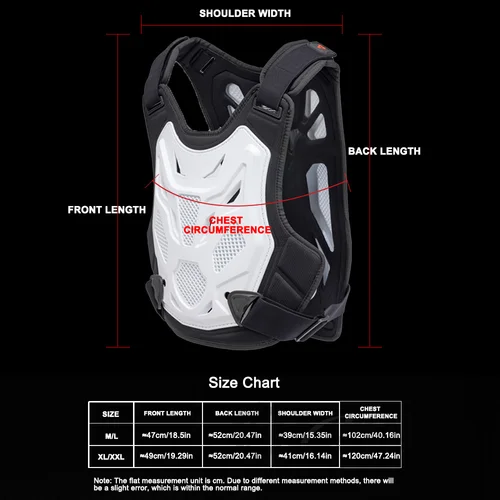 Imagen 2 del producto Chaleco de armadura para motociclismo para hombre, chaleco de armadura de carreras todoterreno, chaleco de protección anticolisión para Motocross, chaleco de protección para moto de cross