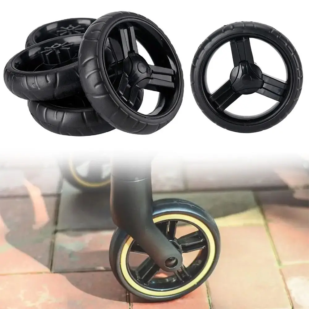 2Pcs EVA Shopping Cart Wheels Travelling Trolley Caster Anti Slip Flexible Strollers Wheelchair Luggage Replacement Caster