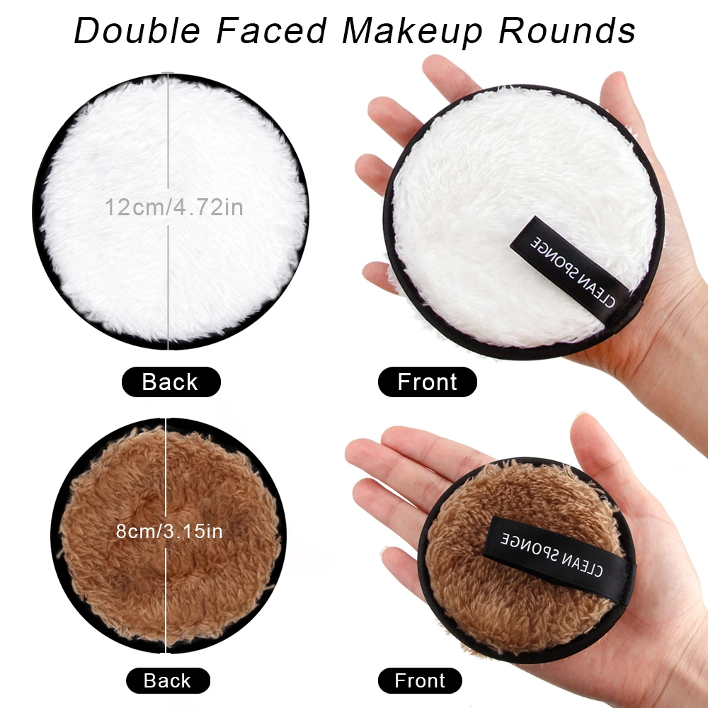 1 PC Reusable Cotton Make Up Pads Washable Cleansing Wipe Eyelash Shampoo Face Discs Cleansing  Face wash Care Sponge