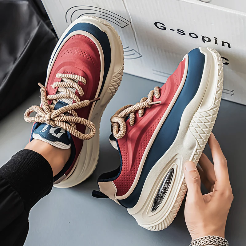 

2025 Spring/Autumn Men's Trendy Dad Shoes - Ultra Popular Mesh Breathable Thick-Sole Fashion Sneakers, Stylish & Versatile