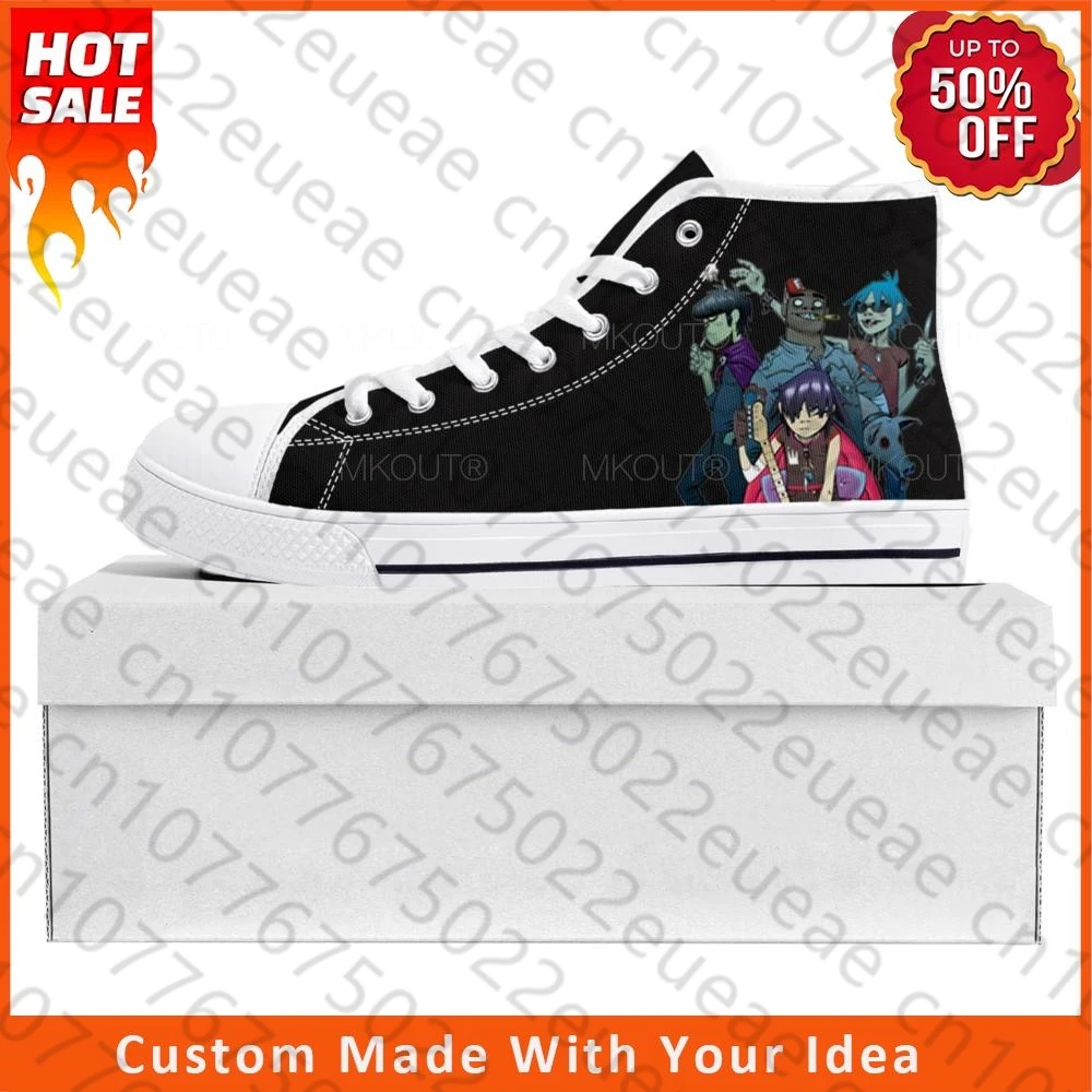 Virtual Rock Band Fashion High Top High Quality Sneakers Mens Womens Teenager Canvas Sneaker Couple Shoes Custom Shoe