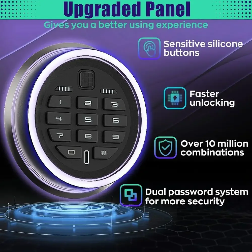 Large Firearms Safe with Digital Lock and Adjustable Storage for Rifles and Pistols