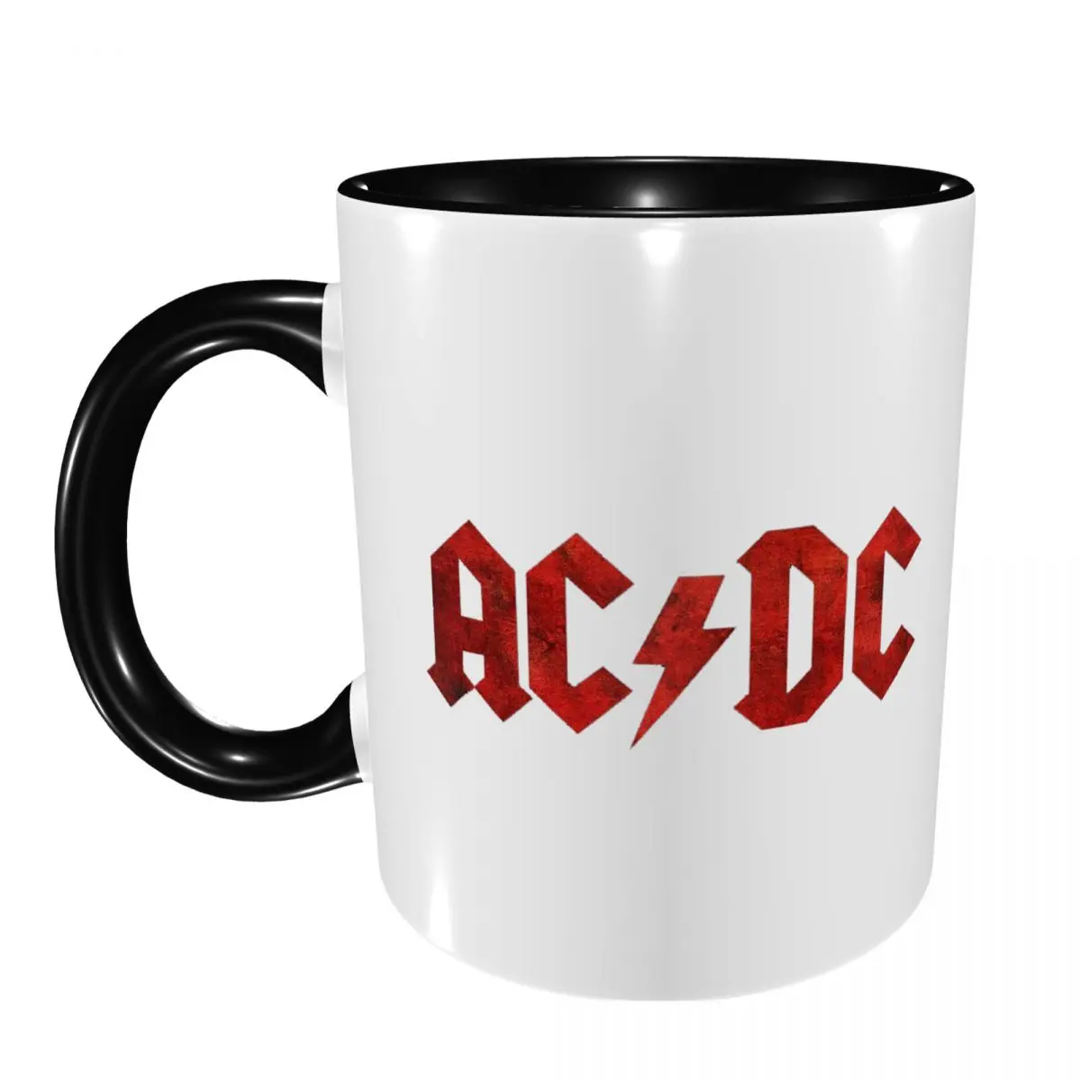 AC - DC Rock Music Band Jagged Logo Mug Funny Ceramic Coffee Cups Tea Mugs Milk Cup Drinkware Gifts for Friends