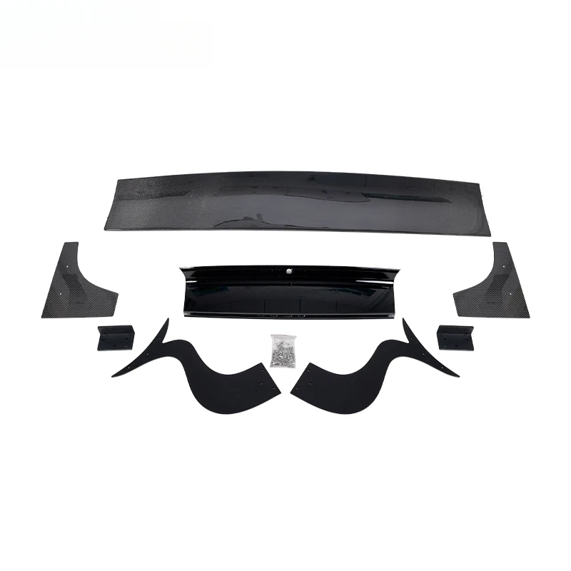 Durable Robot GT Style 3K Twill Carbon Rear Tail Wing Spoiler Kit for Sports Coupe 2015-2021 Off-Road 6