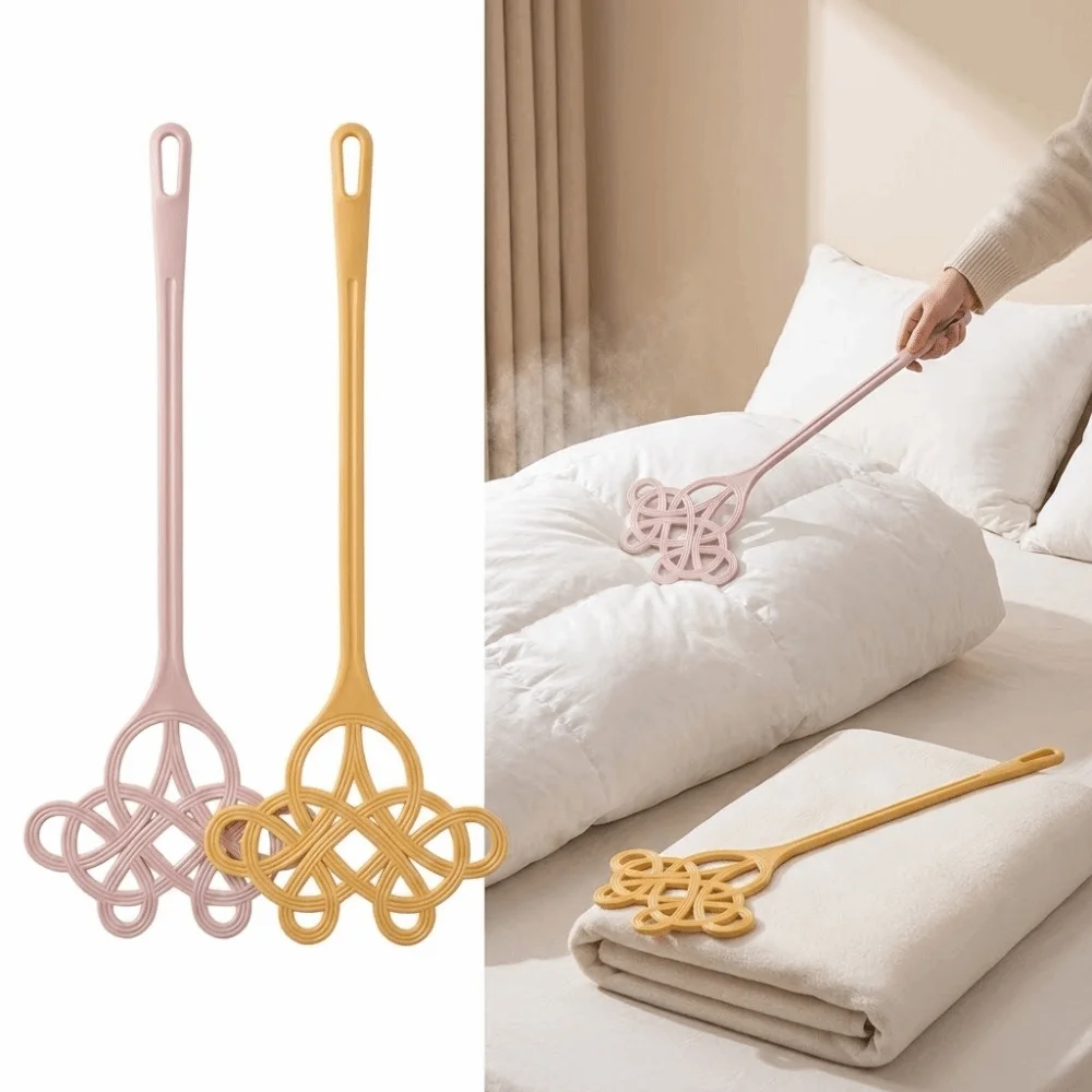 New Long Handle Dust Beater Lightweight Rattan Material Household Cleaning Tool Woven Design Quilt Beater