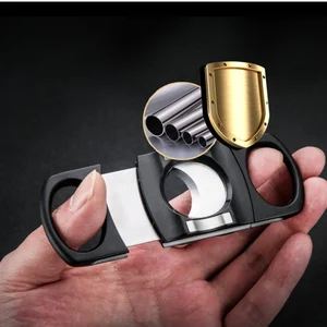 Cigar Scissors Cigarette Cutter Stainless Steel Double-edged Portable Sharp Perforated Cigar Knife