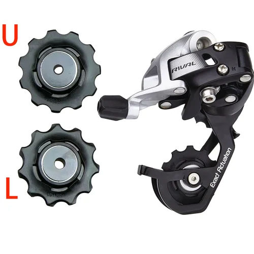 Imagen 2 del producto 2 uds 11T polea desviadora trasera de bicicleta de carretera Rival Force Apex rodillo guía rojo 10s 11s rueda de polea para Sram 10v 11V 11 V