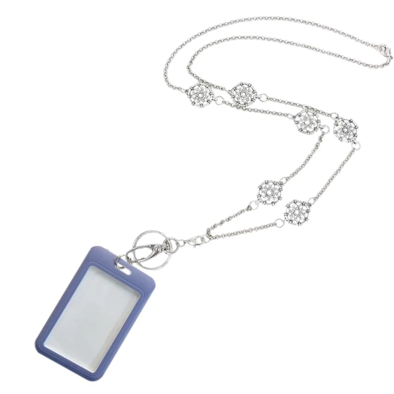 Металлическая цепная кормовая колье для ключей и значков держатель карты металлической цепь держателя значкостей Lanyards