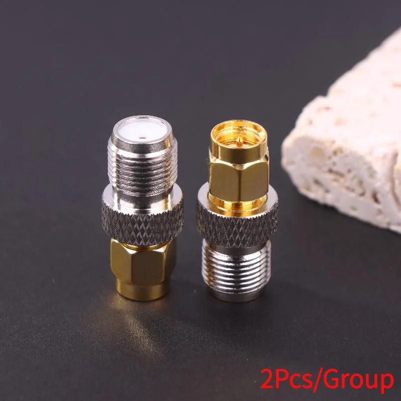 2Pcs/Group SMA Male Turn F Female Copper RF Conversion Head Smaj/FK SMA Internal Thread Inner Needle Turn F External Thread Inn.