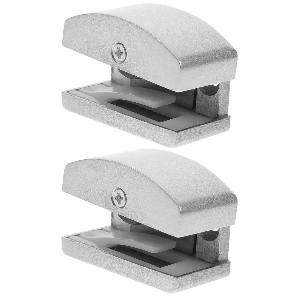 

2 Pcs Bottom Mount Door Guide for Glass Sliding Doors Aluminum Alloy Anti Swing Stopper Shower Bumper Replacement Parts Fits