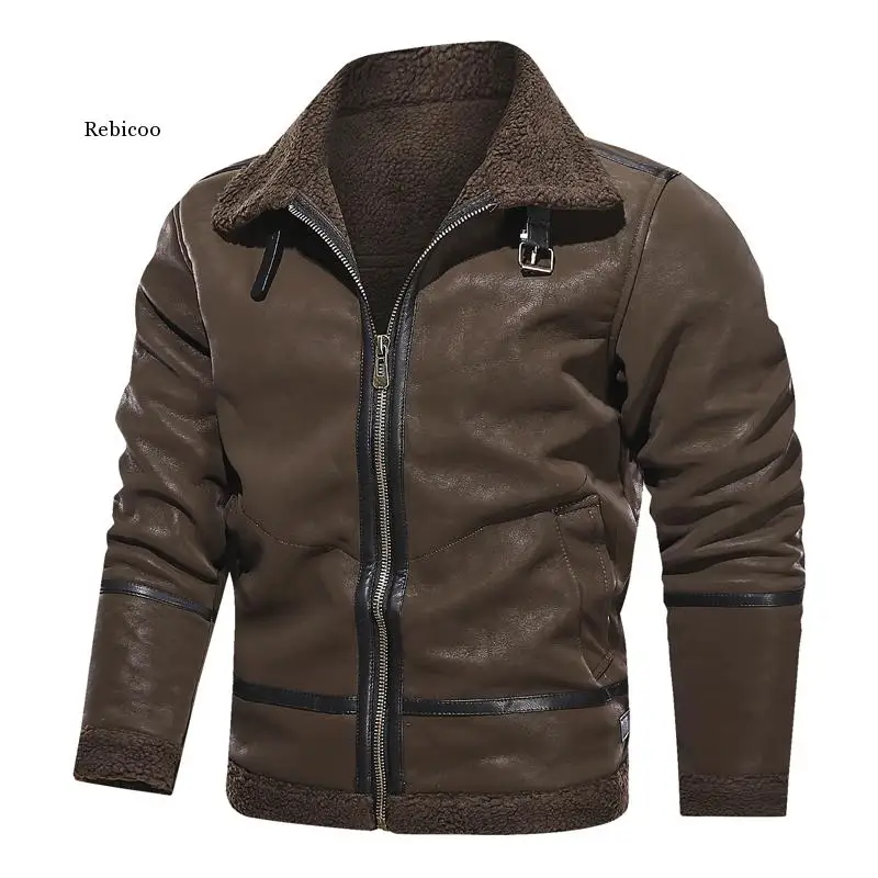 

Mens Leather Jackets Motorcycle Zipper Pockets Male Eu Size Pu Coats Faux Leather Vintage Fashion Outerwear Men Jackets Winter