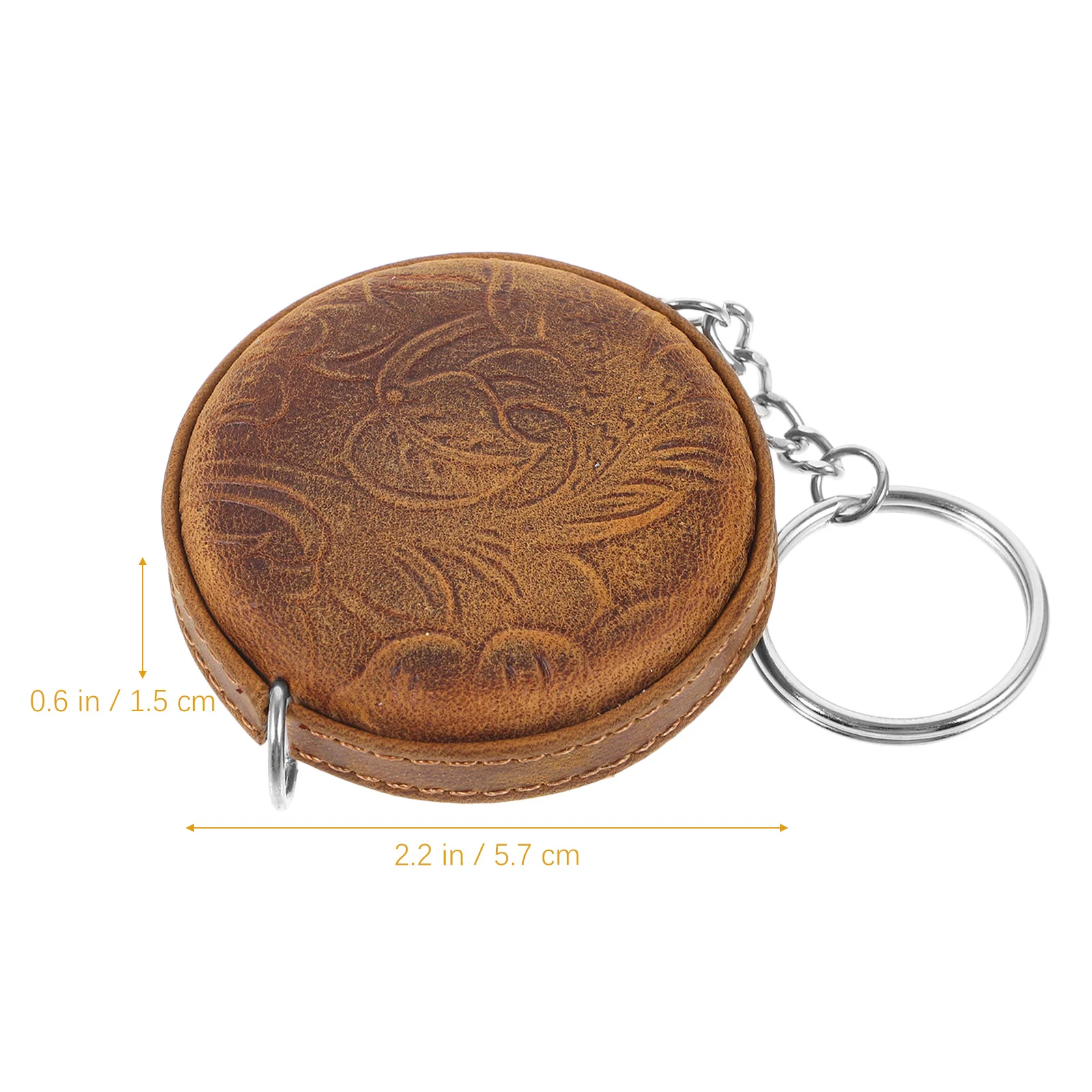 

Mini Measuring Tape 1.5M Retractable Vintage Round Body Measuring Tool Portable Keychain For Travel Outdoor Instrument