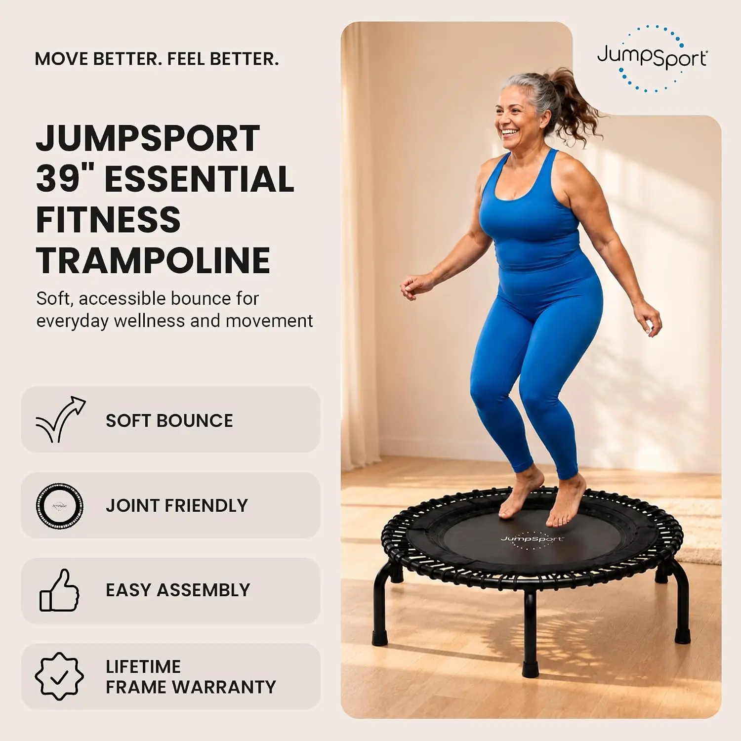 Workout Rebounder for Adults, Mini Fitness Trampoline