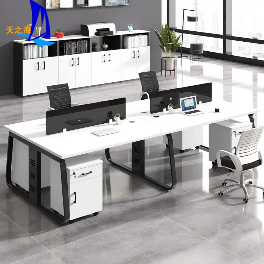 #Modern financial office office partition desk, commercial  furniture, study , home office desk and chair combination