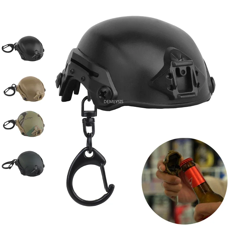 Mini Bier Flaschenöffner Taktische MK Helm Modell Tragbare Schlüsselbund Schlüssel Ring Rucksack Hängende Dekorationen Geschenk Anhänger