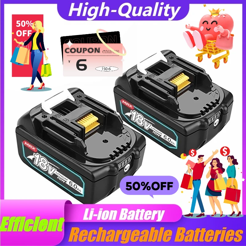 

18V 6000mAh 8000mAh 12000mAh for Makita BL 1860 BL1830 Wireless Power Tool Batteries Lithium Batteries