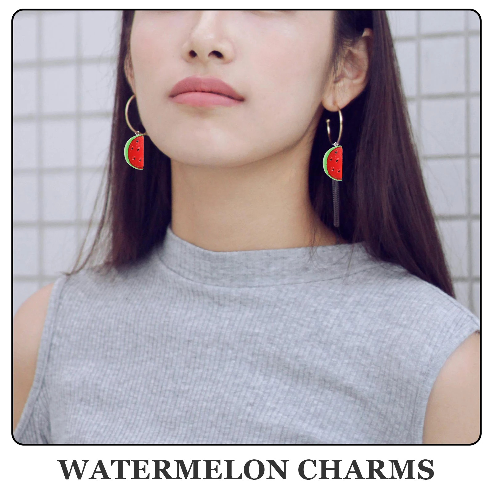 

10pcs Simulated Watermelon Pendant Jewelry Charm Plastic Fruit Keychain Diy Necklace Bracelet Accessories Craft
