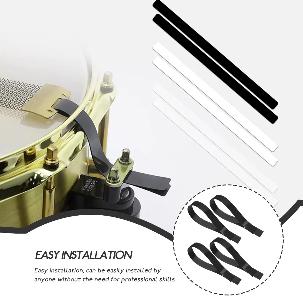 

4 Pcs Drum String Strips Accessories Parts Snare Strap Jazz Wires Straps Percussion Instrument The Pet Replacement Man