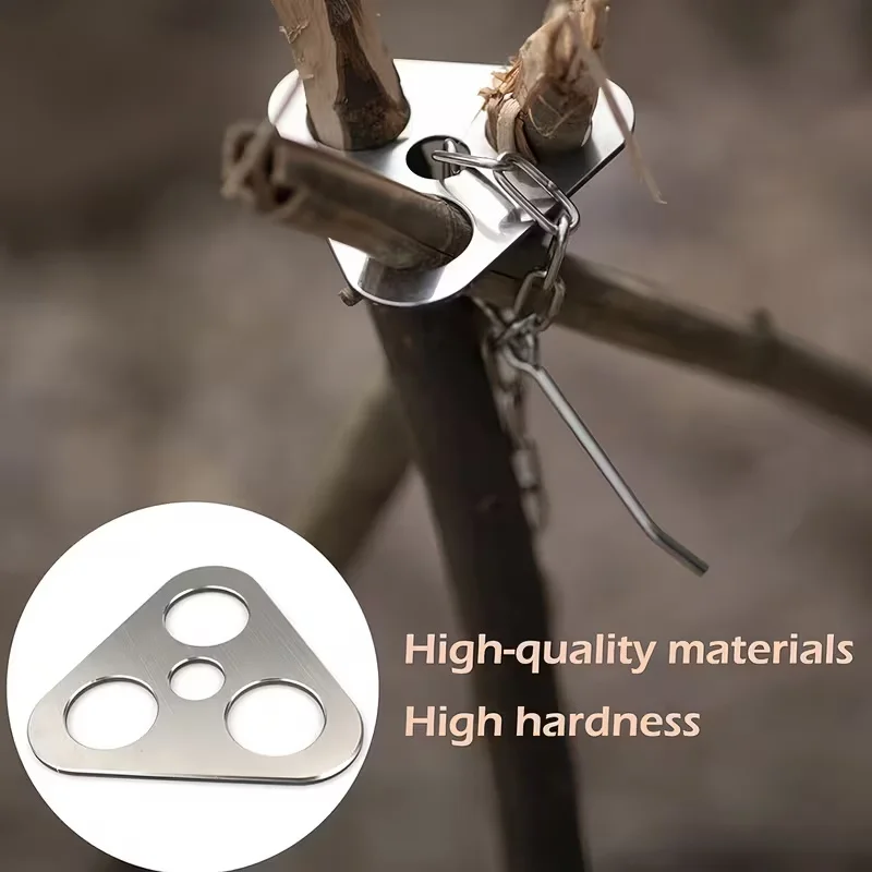 Camping Lagerfeuer Grill Topf Stativ Set tragbare und abnehmbare Outdoor Haken Edelstahl Halterung