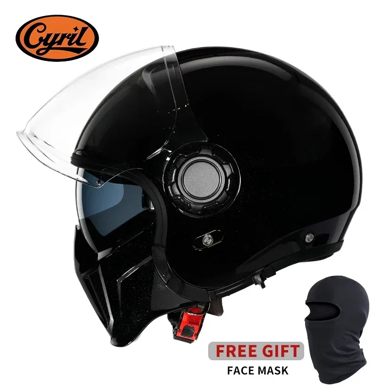 

CYRIL Modular Motorcycle Helmet Full Face Helmet Open Face Helmet Double Lens DOT ECE APPROVED OP12A Man Retro Moto Helmets