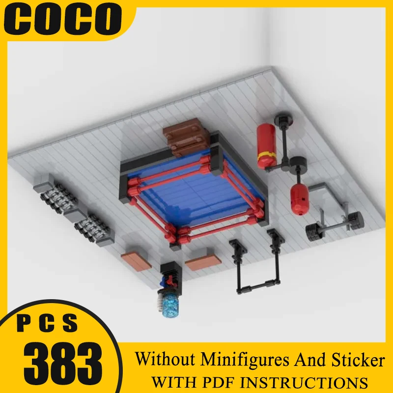 

Creative Series Moc Building Bricks Boxing Scene Technology Modular Blocks Gifts Christmas Toys DIY Sets Construstion Assembly