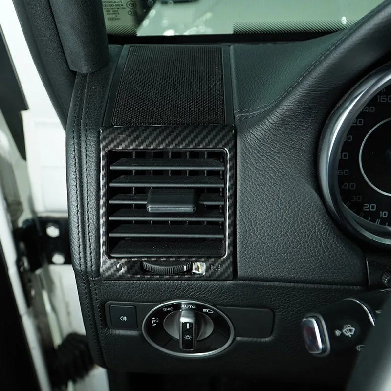 ABS Carbon Fiber Car Conditioning Air Outlet Frame Cover Trim Interior Car Accessories For Mercedes Benz G Class W463 2004-2011