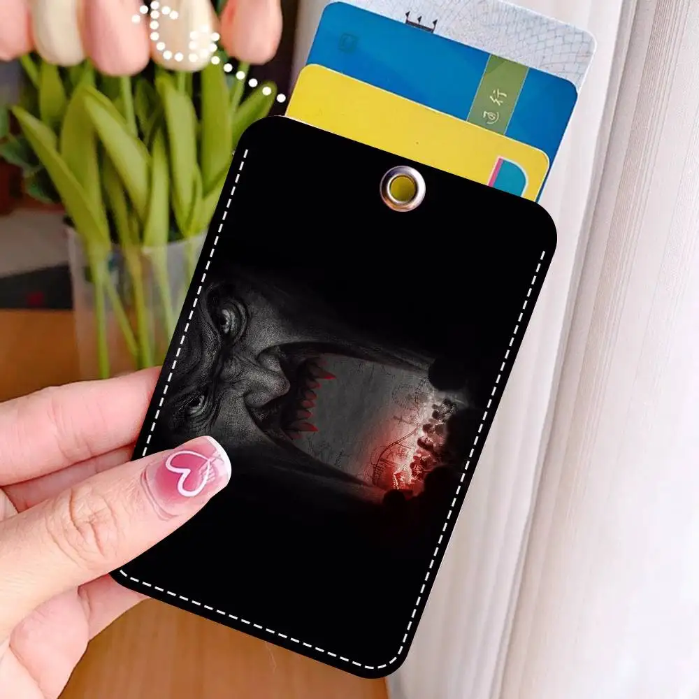 H-Hellfest PU Soft Leather Rectangular Key Card Holder Induction Elevator Protection Cover Youth Faion Accory