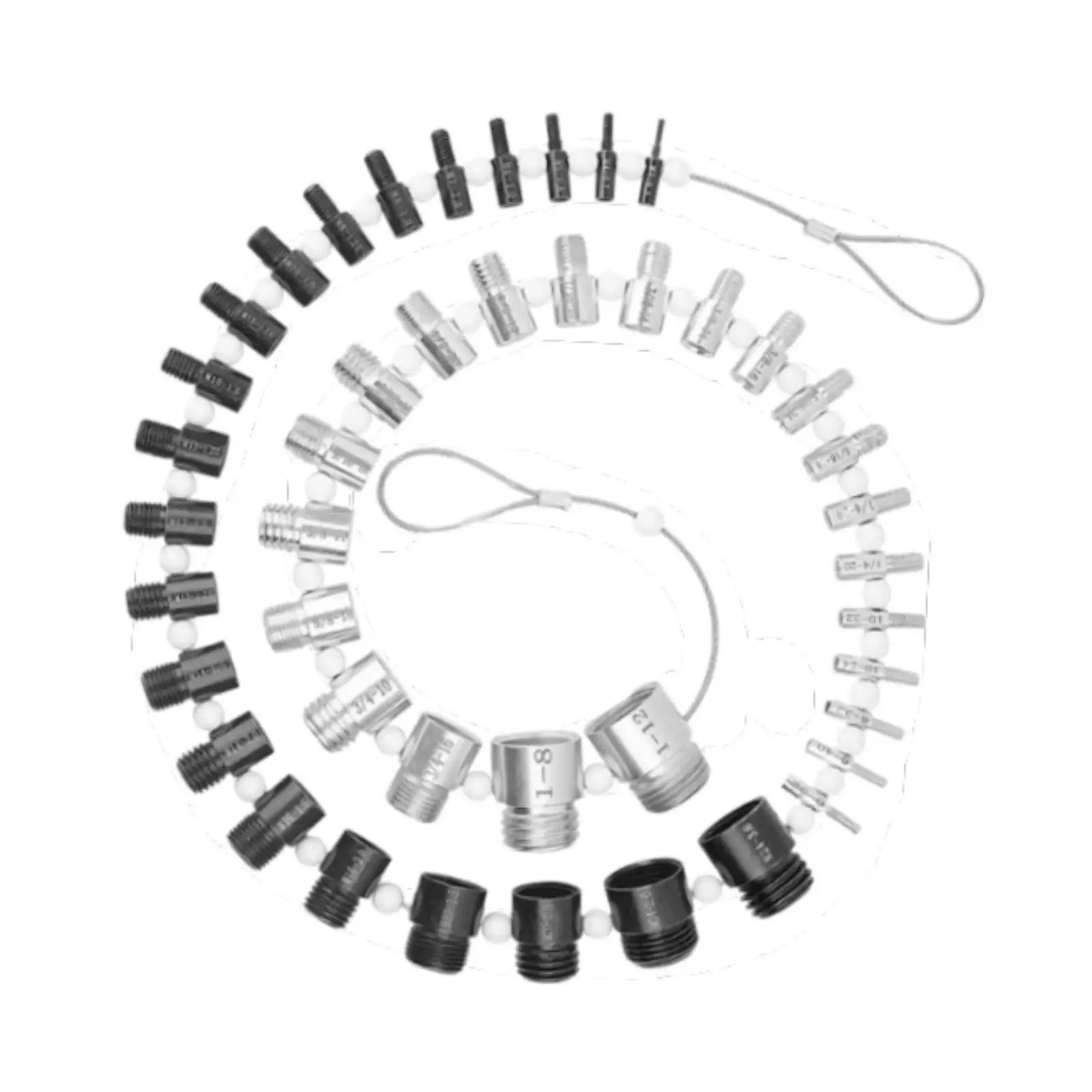 

44x Nut and Bolt Thread Size Checkers inch and Metric for Verifying The Size