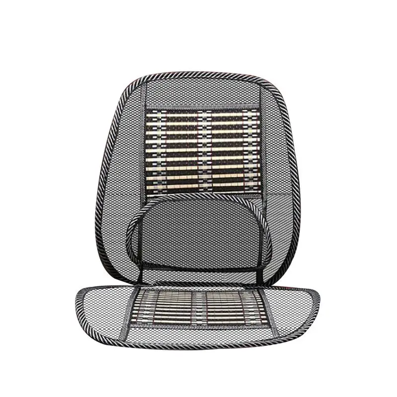 

Car Seat Back Cushion Auto Lumbar Support Mesh Ventilate Cushion Pad Universal Adjustable seat Belt Car Chair Back Cushion Mesh