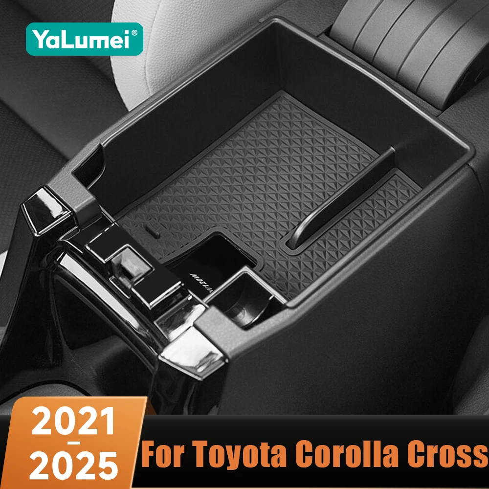 Auto Mittelkonsole Armlehne Aufbewahrungsbox Container Organizer ABS Für Toyota Corolla Cross XG10 2021 2022 2023 2024 2025 Hybrid