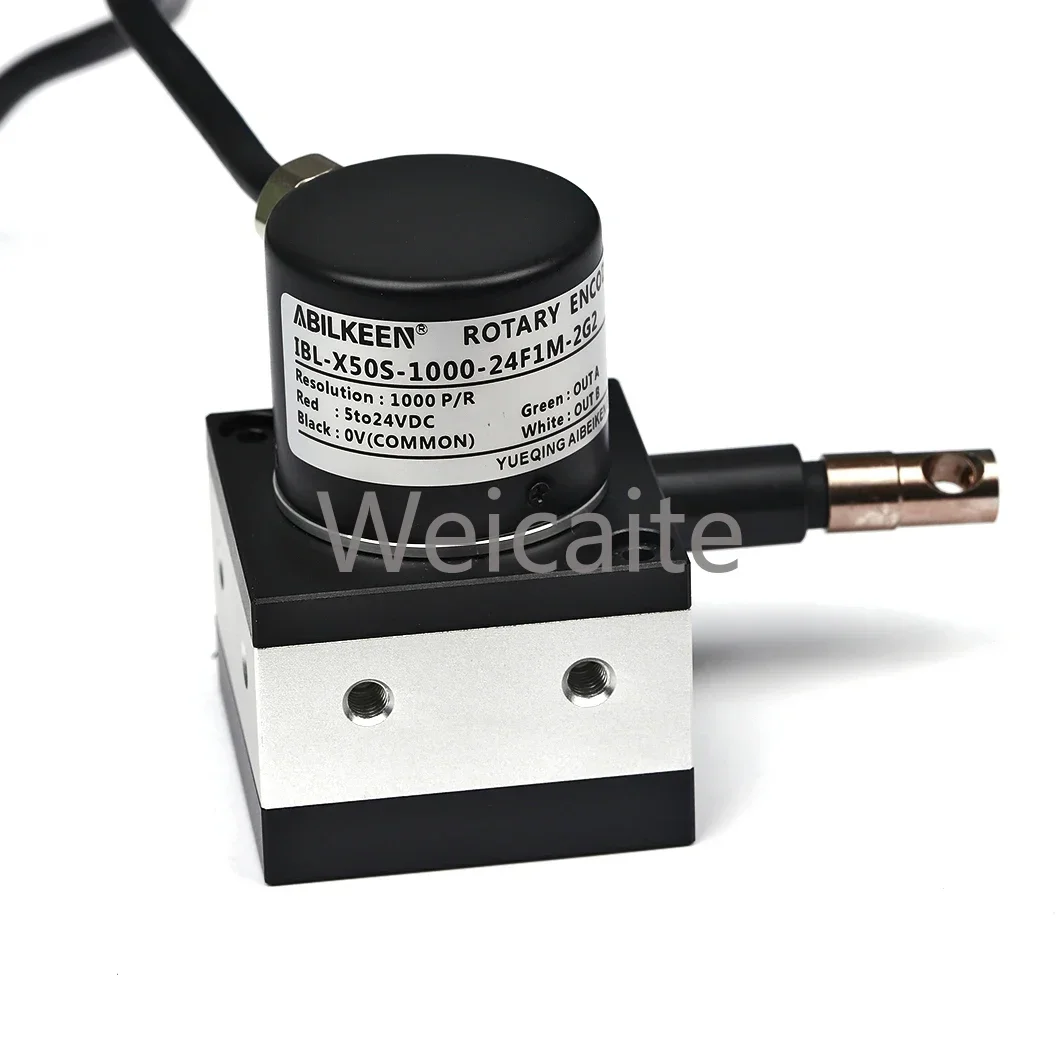 50MM 1000~5000 PPR Rope Encoder 1~1.5M Measuring Stroke Displacement Sensor Easy To Operate