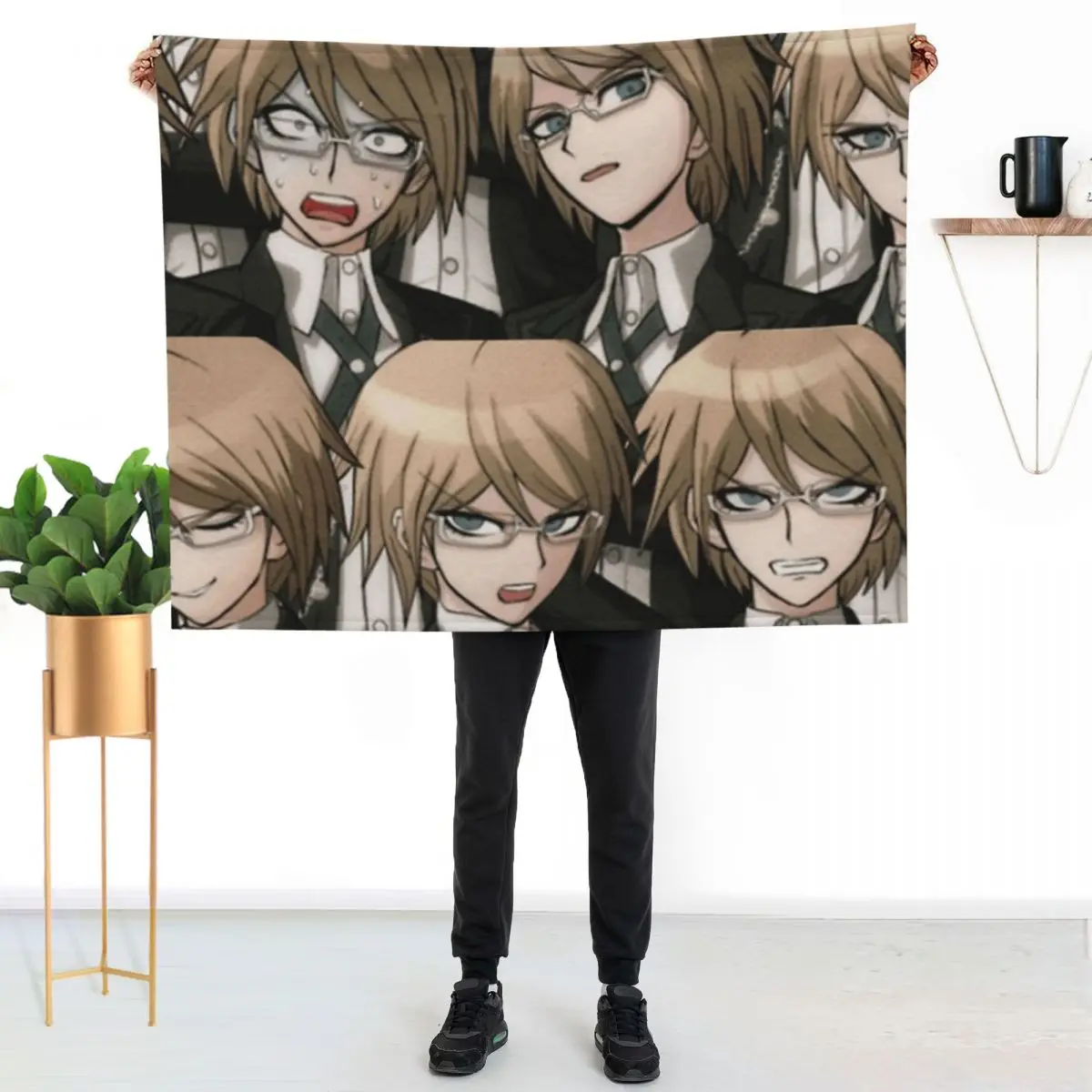 

Byakuya Togami Throw Blanket No Pilling Soft Warm Blanket for Bed