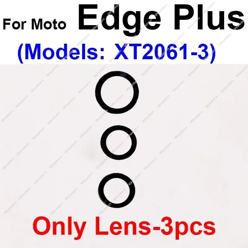 50Pcs For Motorola MOTO Edge 20 Lite Plus 30 Pro X30 Edge S Pro 30 Fusion Neo Rear Back Camera Lens Glass With Adhesive Sticker